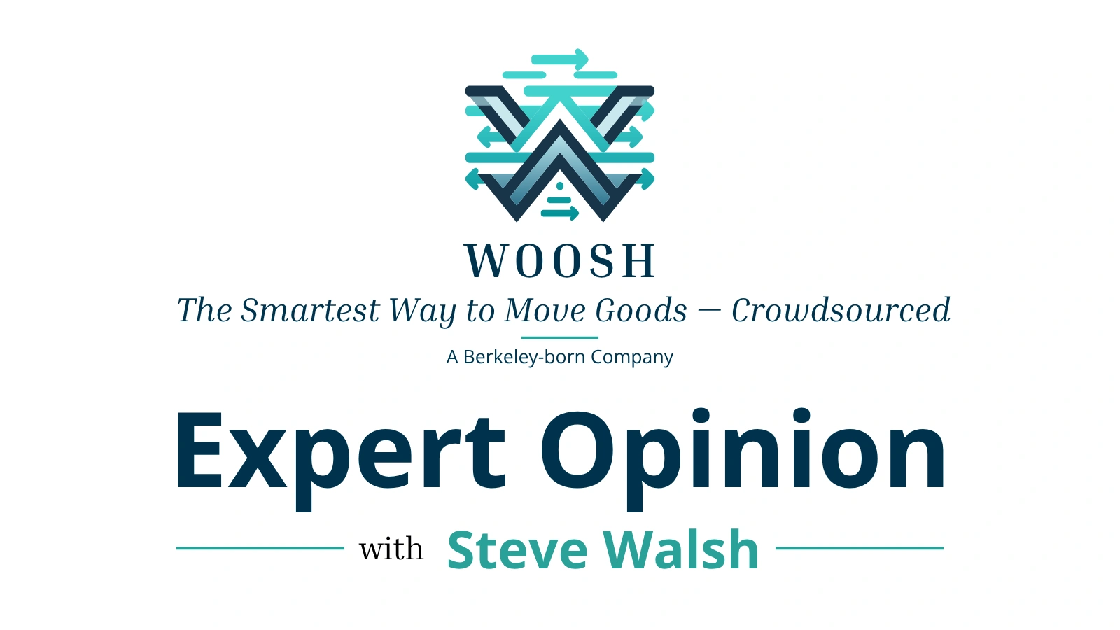 Woosh Expert Opinion series title card with the Woosh logo and the name Steve Walsh